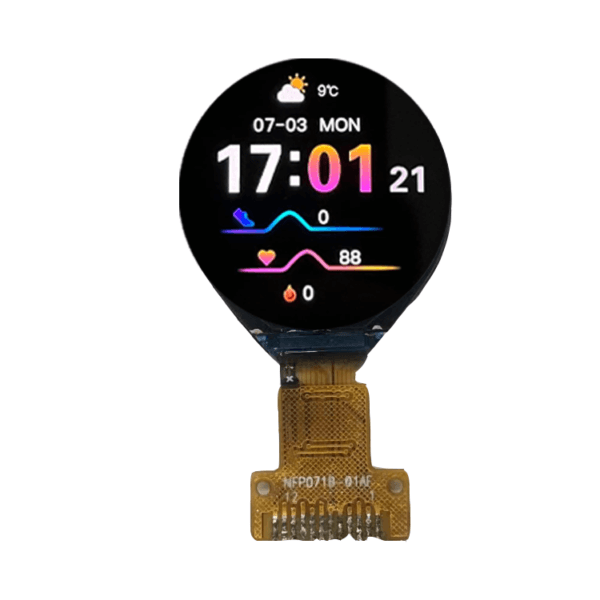 0.71inch Small Round IPS TFT LCD Display 160*160 SPI 4line GC9D01 Smartwatch LCD Screen